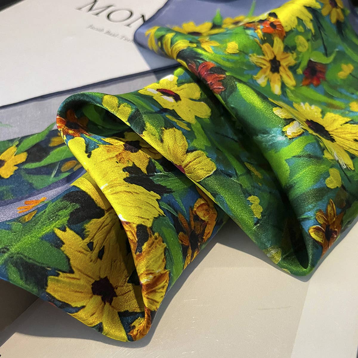 100% SILK SQUARE SCARF FASHIONABLE SPRING AUTUMN_CWASC0562