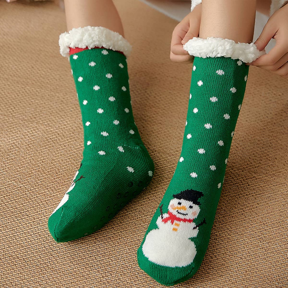 CHRISTMAS SERIES FUZZY INDOOR SLIPPER SHOES_CWMS0731