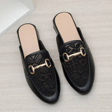 MEDIUM HEEL CASUAL THICK HEEL HALF SLIPPERS MULES_CWSHF0047