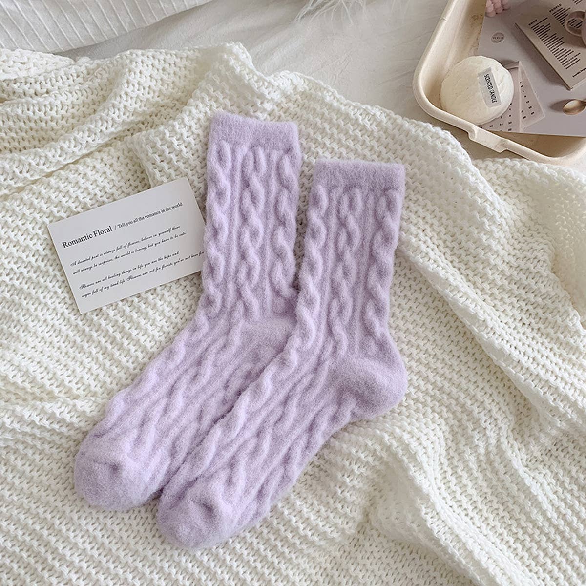 COZY THICK PLUSH HEMP KNIT SOCKS FOR FALL WINTER_CWMS0881