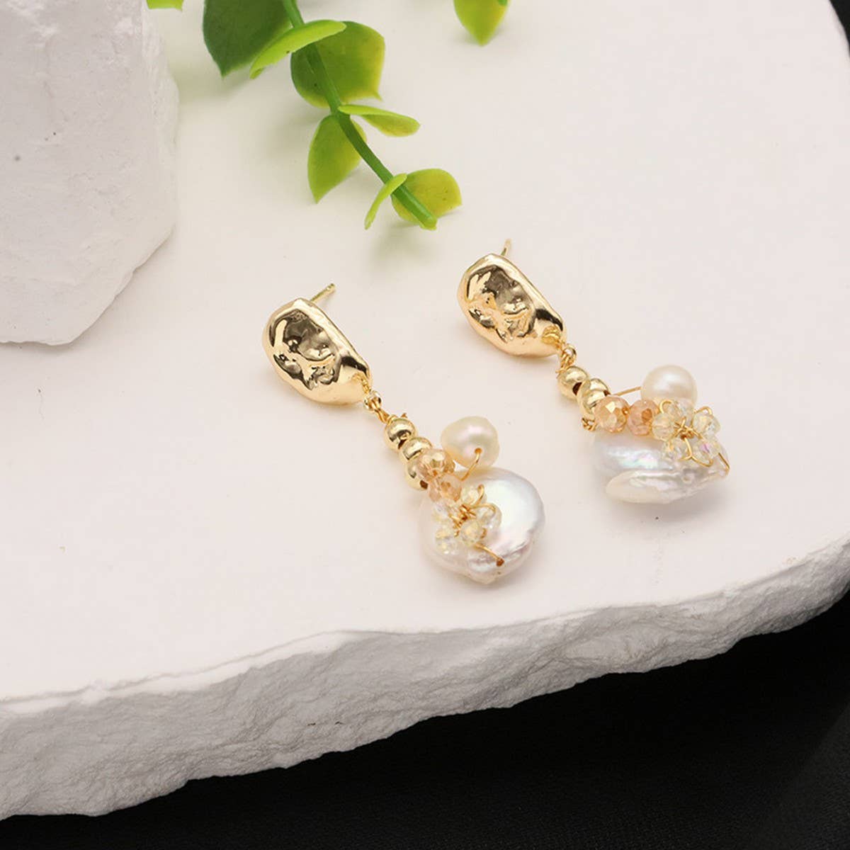 NEW HIGH END ALL MATCH NATURAL PEARL EARRINGS_CWAJE3801