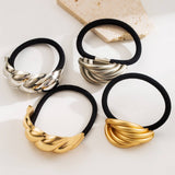MINIMALIST METAL GEOMETRIC ELASTIC HAIR TIE_CWAHA6188