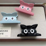 CUTE CAT HAIR CLAW SOLID ACETATE CLIP FOR GIRLS_CWAHA5745