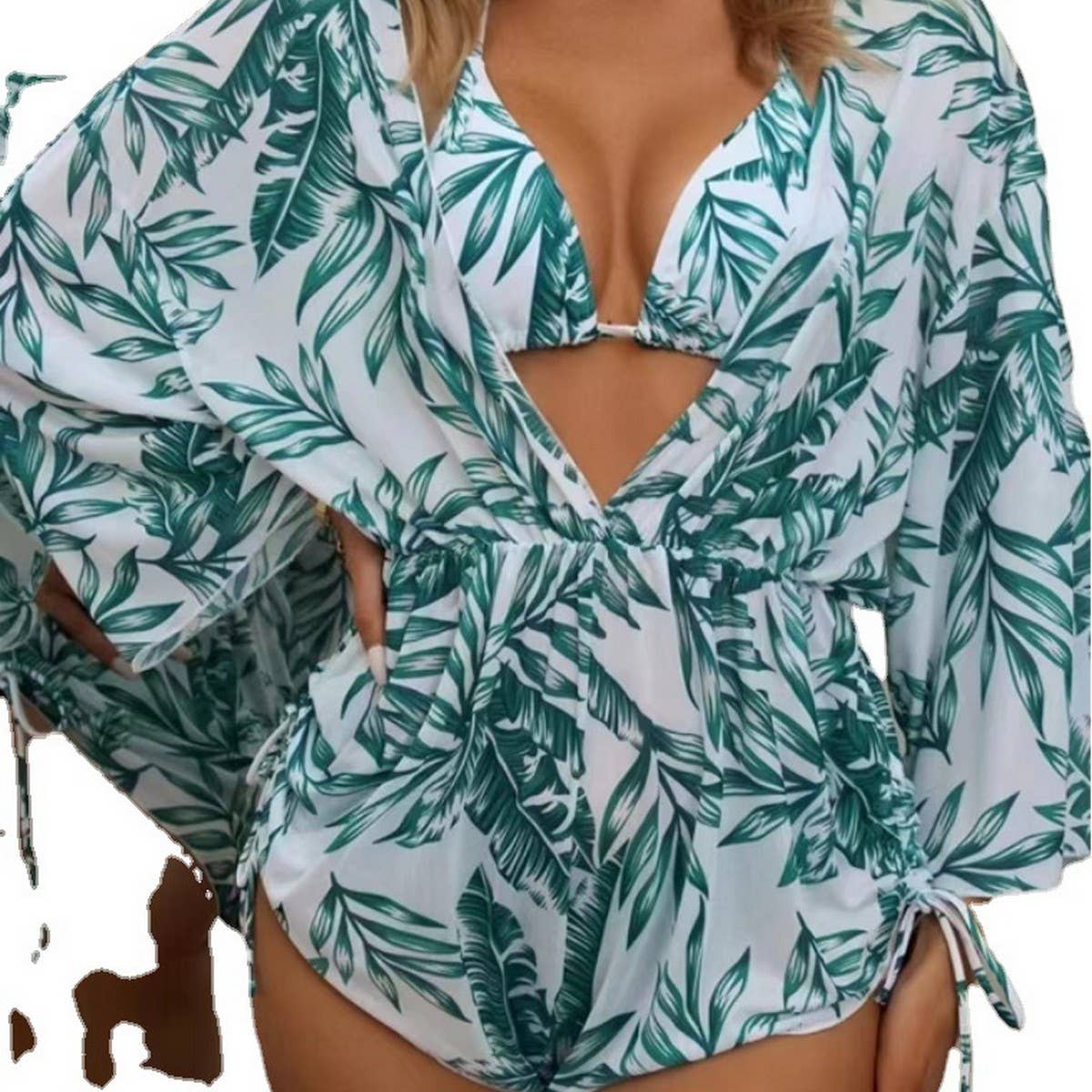 Tropical Print Sexy Bikini Set?Swimsuit For Womens_Cwmw0184
