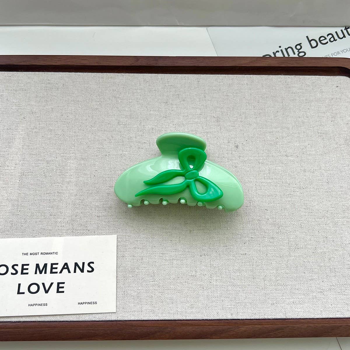 COLORFUL BOW ACETATE CLAW CLIP Y2K HAIR ACCESSORY_CWAHA5817