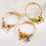 GOLD STAINLESS STEEL BRACELET WITH PINEAPPLEBALLOON_CWMM8586