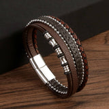 MULTI LAYERED HANDWOVEN MAGNET CLASP BRACELET_CWAJE1465