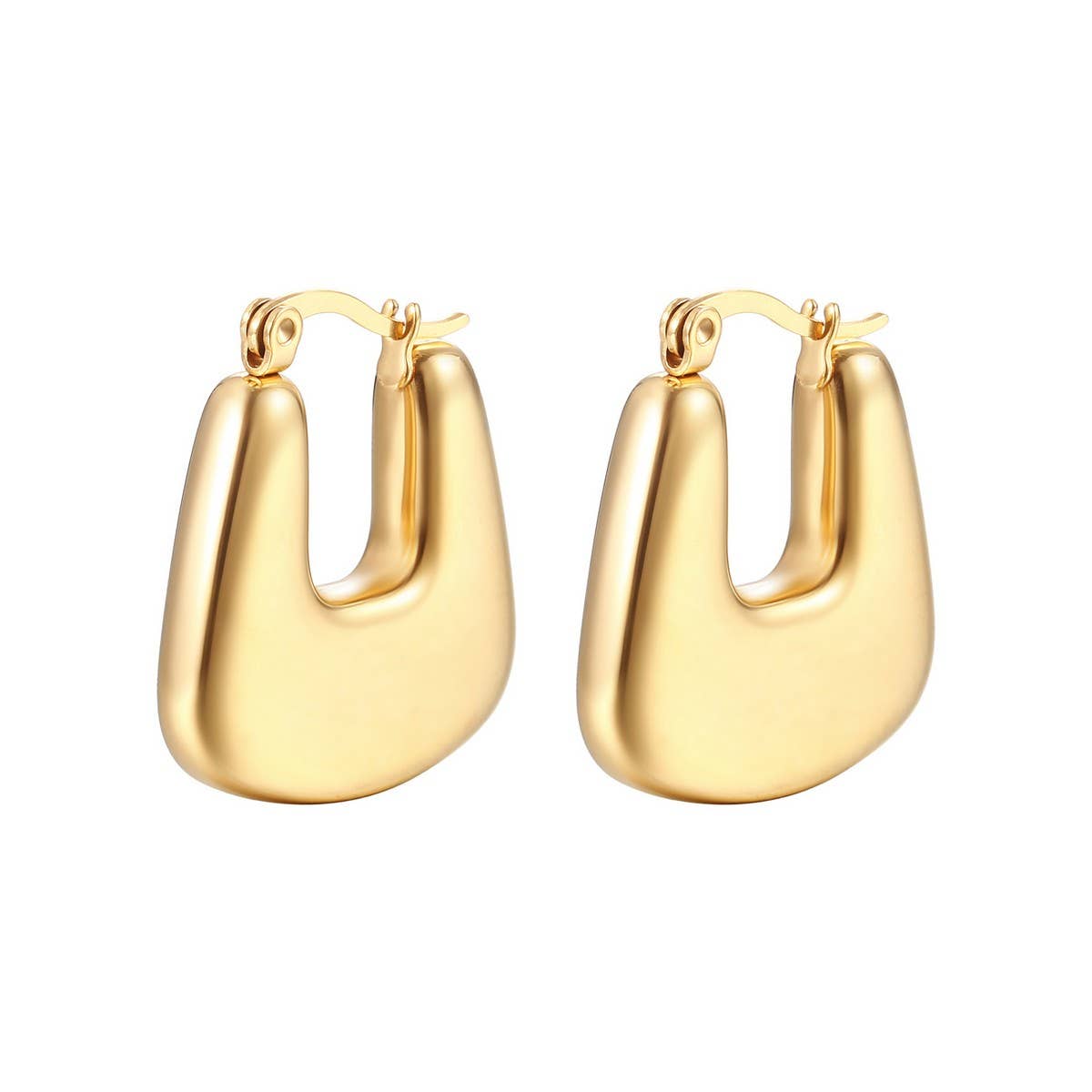 Women Luxury Hypoallergenic Thick Ring Earrings