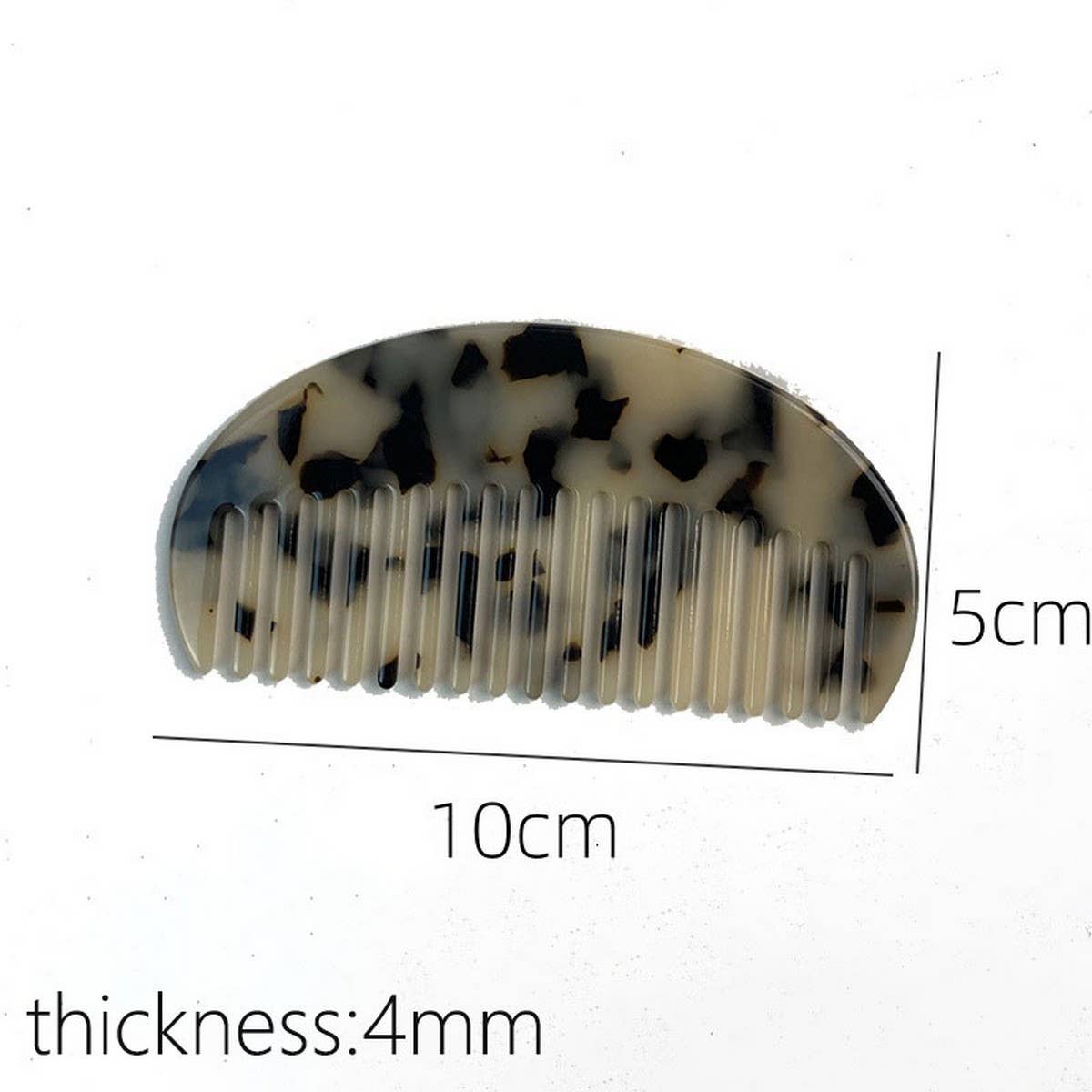 HALF ROUND ACETATE HAIR COMB ANTI STATIC STYLISH_CWMM6434