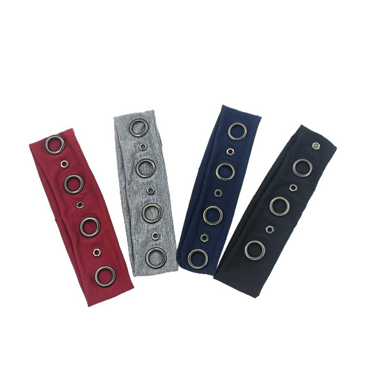 ELASTIC PUNK HEADWRAP WITH GEOMETRIC STUDS_CWAHA6313