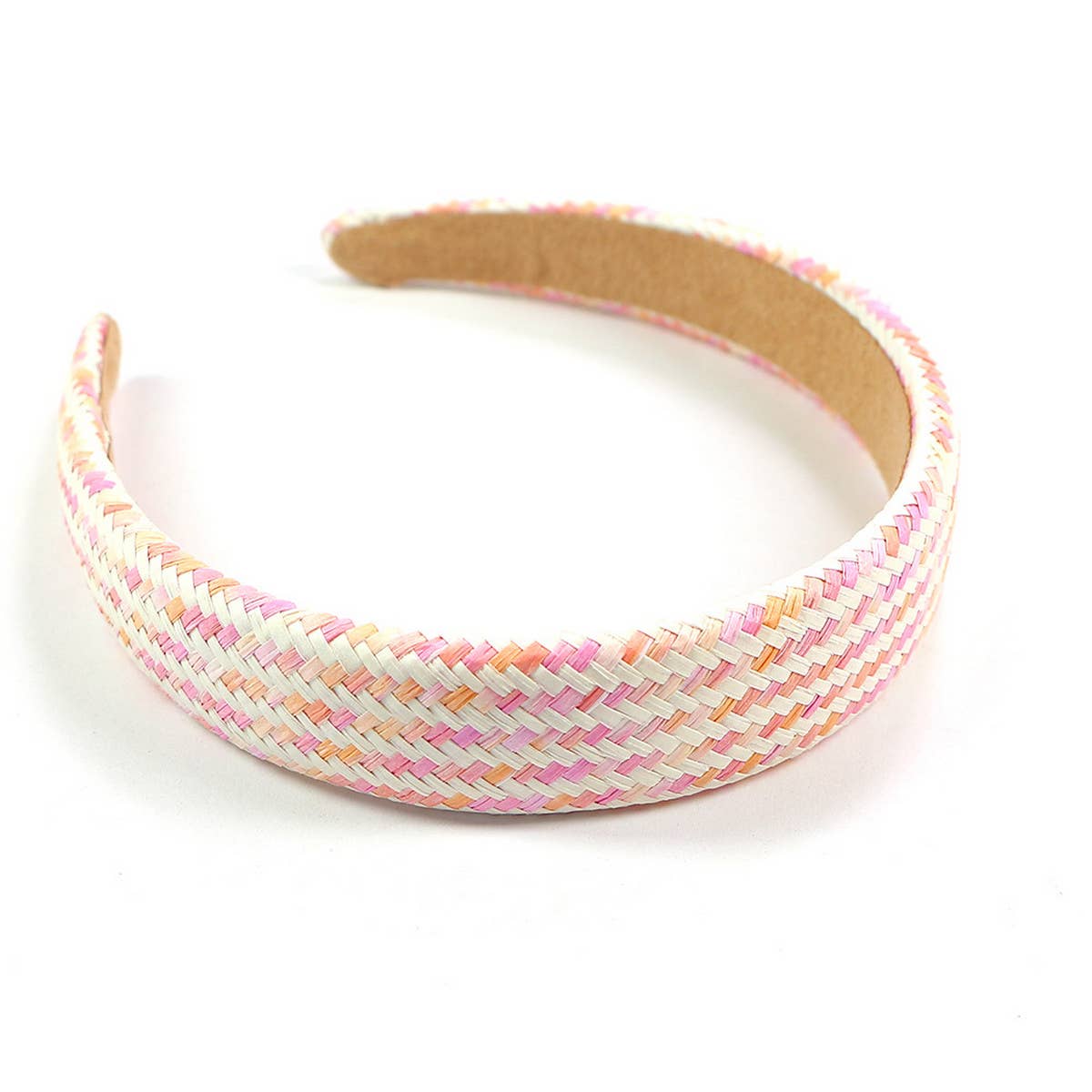 NEW WIDE BRIMMED STRAW HEADBAND_CWAHA0974