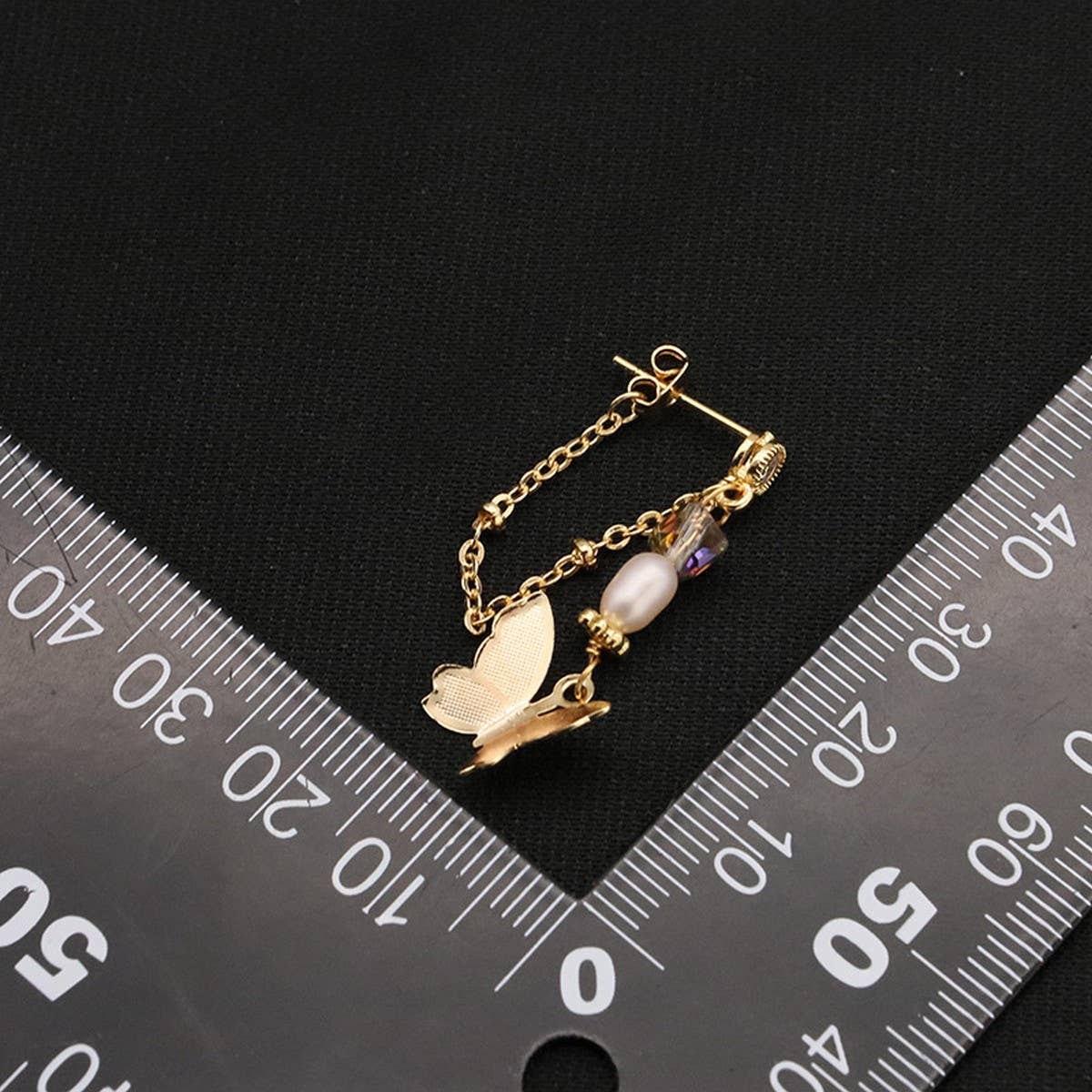 NEW SILVER NEEDLE BUTTERFLY TEMPERAMENT EARRINGS_CWAJE3798