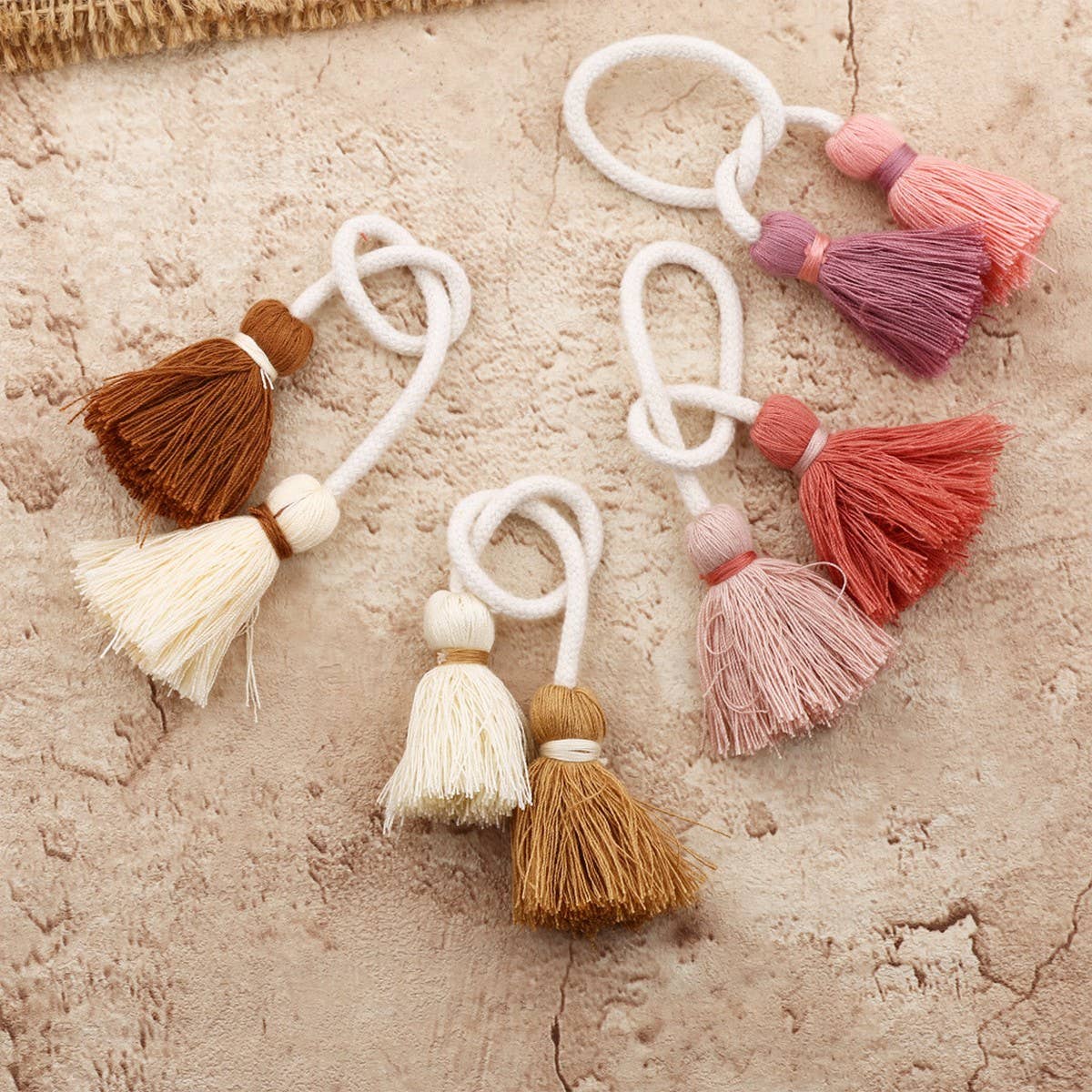 DOUBLE HEAD TASSEL HANDMADE BAG CHARM PENDANT_CWAB5069