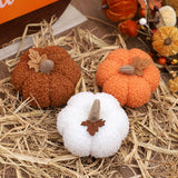 Ins Velvet Faux Pumpkin Halloween Decor_Cwmm9924