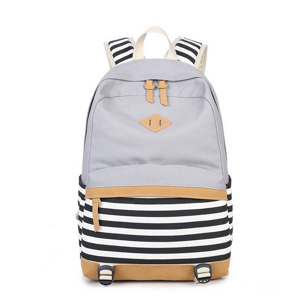 BACKPACKS FOR SCHOOL STRIPED CANVAS LAPTOP BAG_CWAB5510