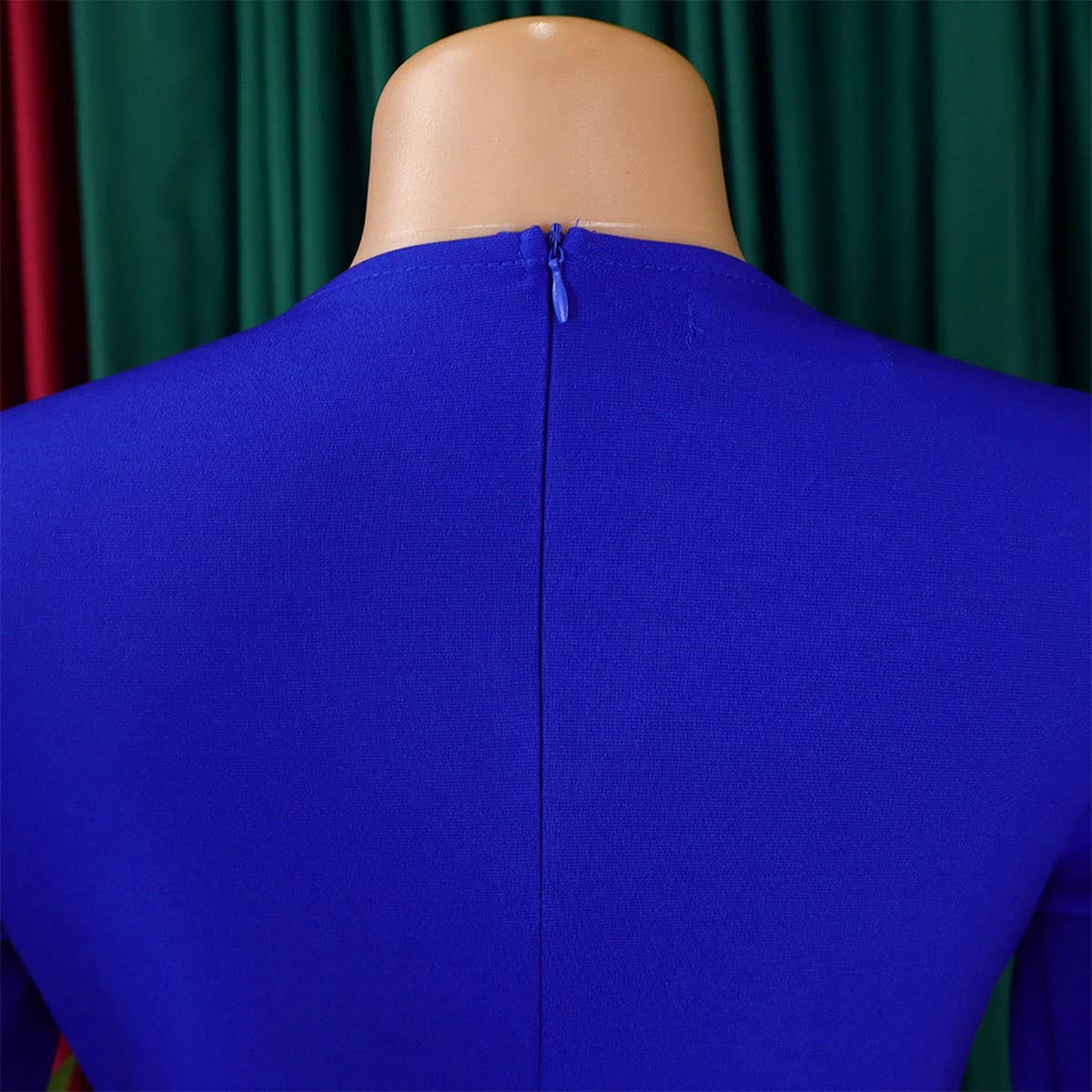 V-Neck Solid Color Hip-Hugging Elegant Dress_Cwdmd3680