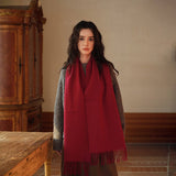 100% WOOL SIMPLE SOLID COLOR SCARF UNISEX_CWASC2296