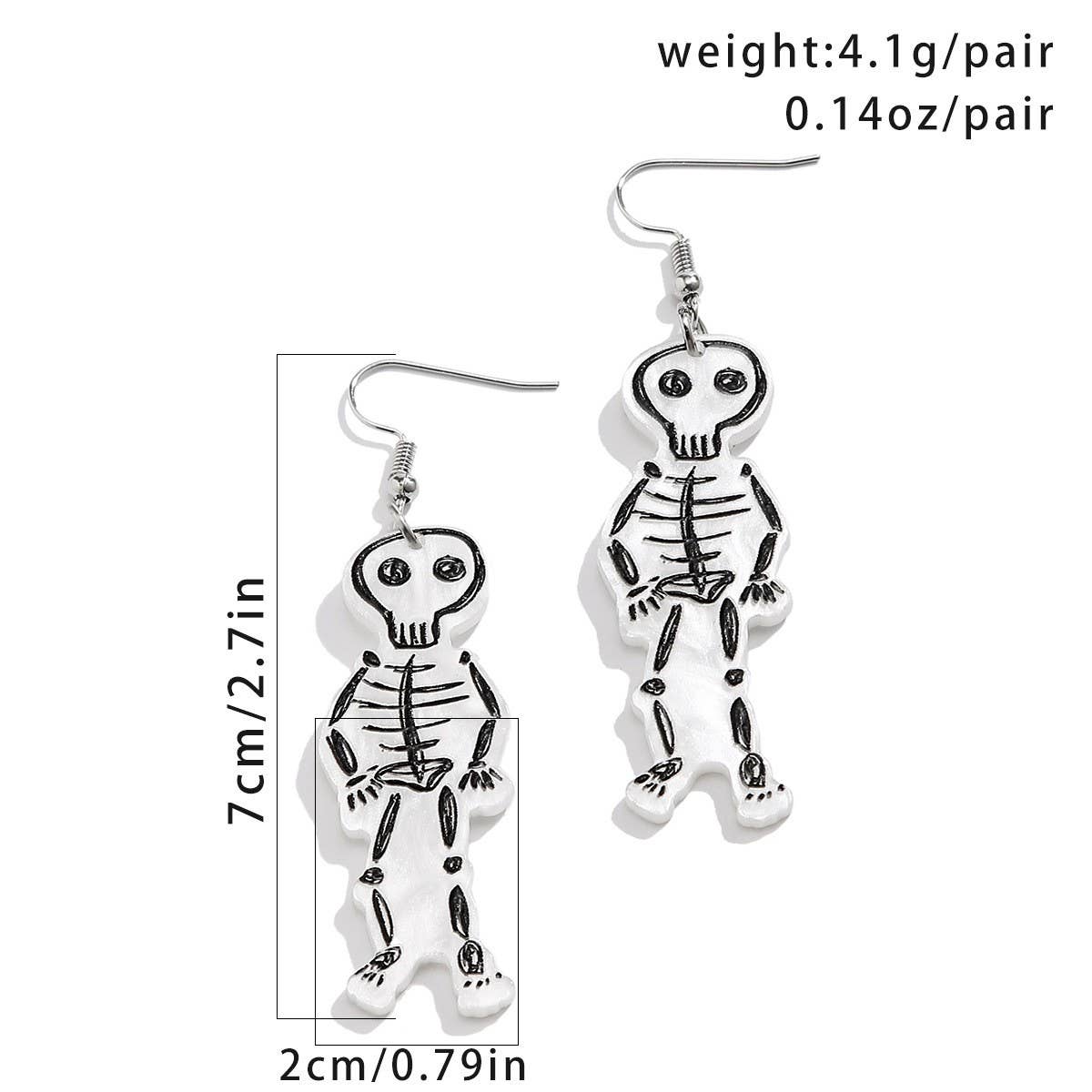 NEW DARK SWEET COOL WITCH GHOST EARRINGS_CWAJE1477