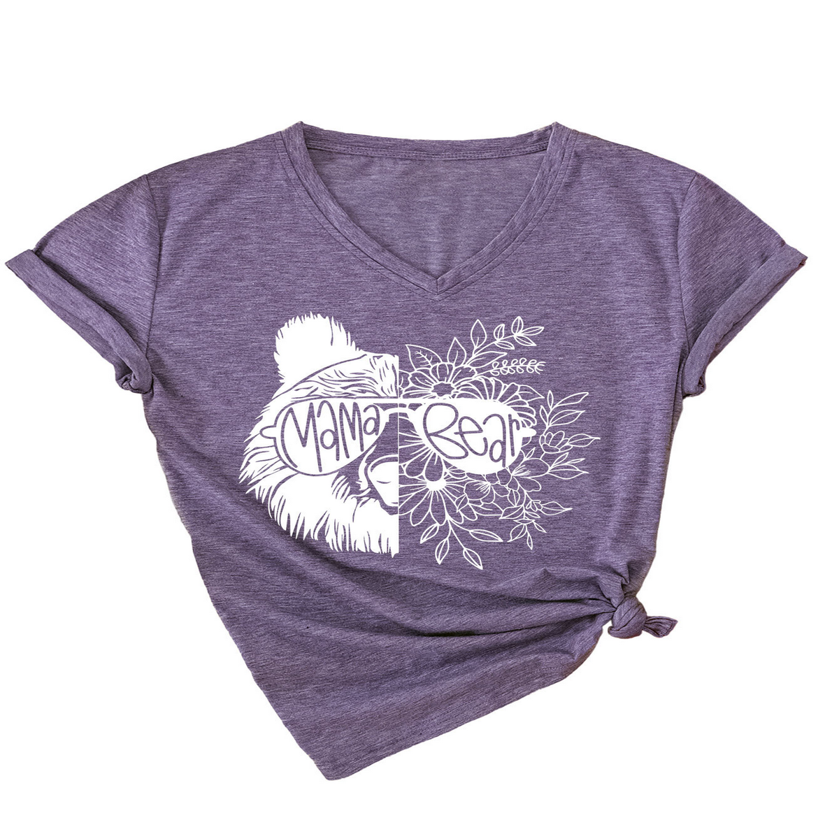 Trendy V-Neck Short Sleeve Shirt For Women