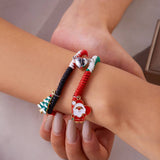 CHRISTMAS WOVEN TREE PAPER CARD MAGNETIC BRACELET_CWAJE2393