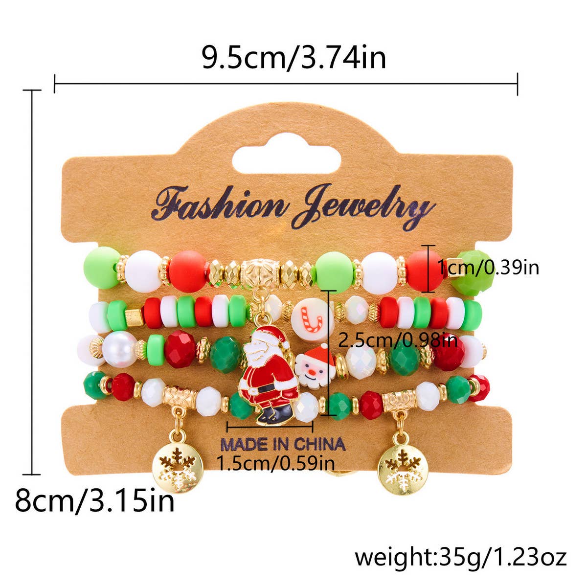 CHRISTMAS COMBINATION COLORFUL ELASTIC BRACELET_CWAJE2381