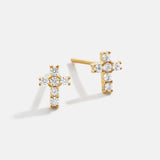 ELEGANT PALM EYE HORSESHOE ZIRCON LUCKY EARRINGS_CWAJE5077