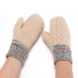Winter Rabbit Fur Knitted Plush Thick Gloves_Cwag0262