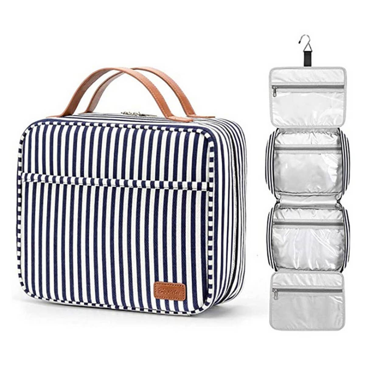 STRIPED WATERPROOF TOILETRY BAG COSMETIC BAG_CWAB2355