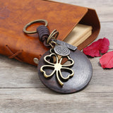 CREATIVE LOVE GRASS WOVEN LEATHER KEYCHAIN_CWMM4713
