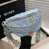 Pu Triple Chain Strap Belt Bag,Crossbody Bag_Cwab0944
