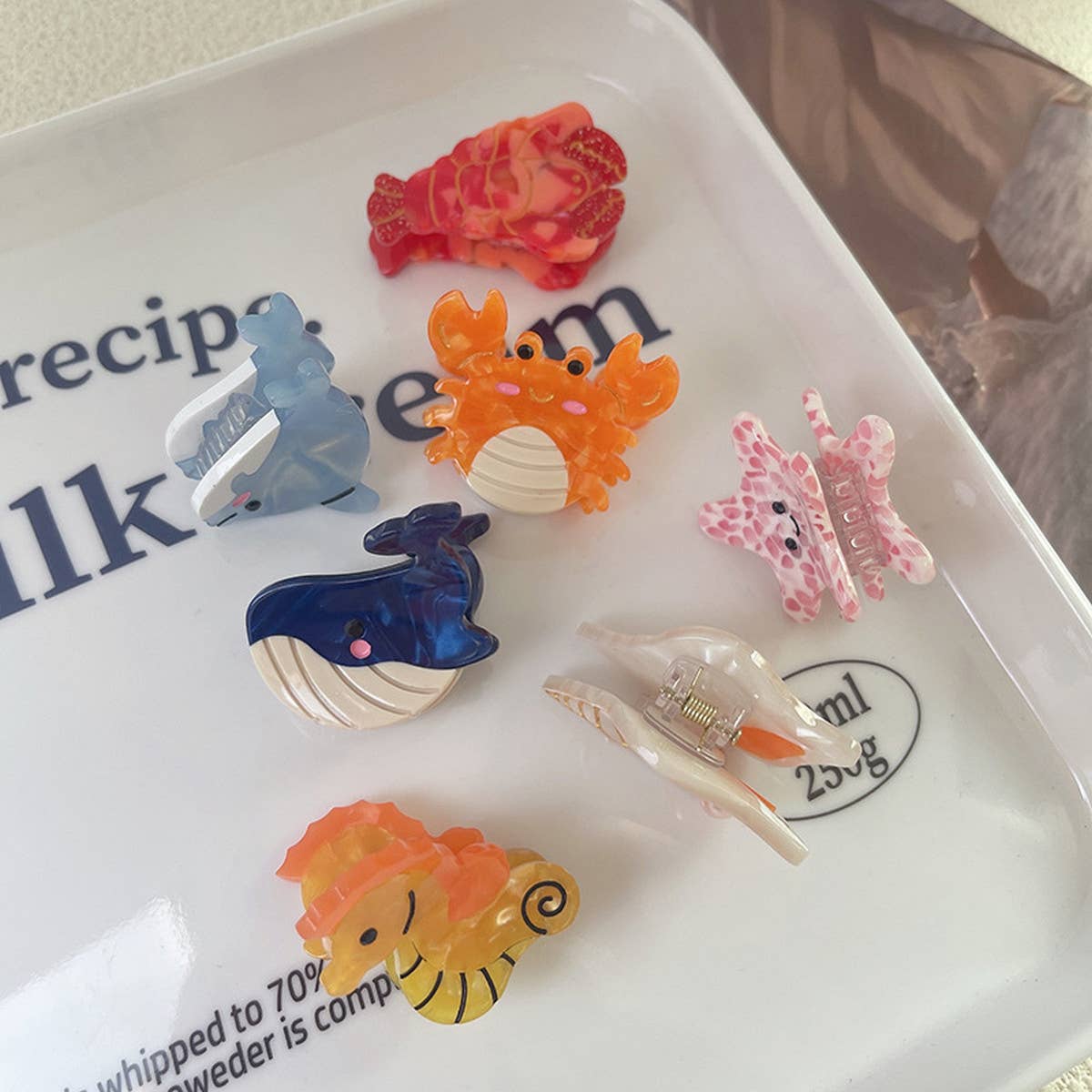 MINI OCEAN ANIMAL HAIR CLAW CUTE ACETATE CLIP_CWAHA1325