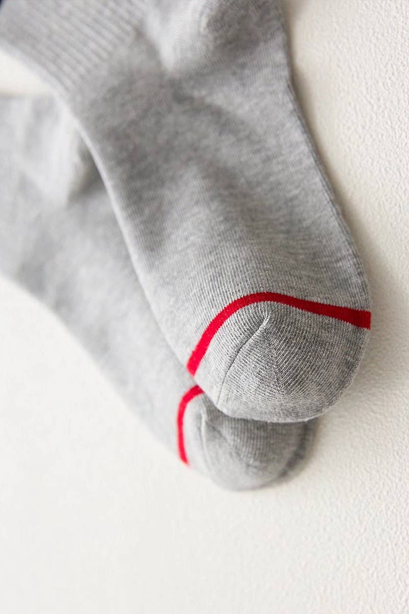 RAINBOW LINED ANKLE CREW SOCKS_CWMS118