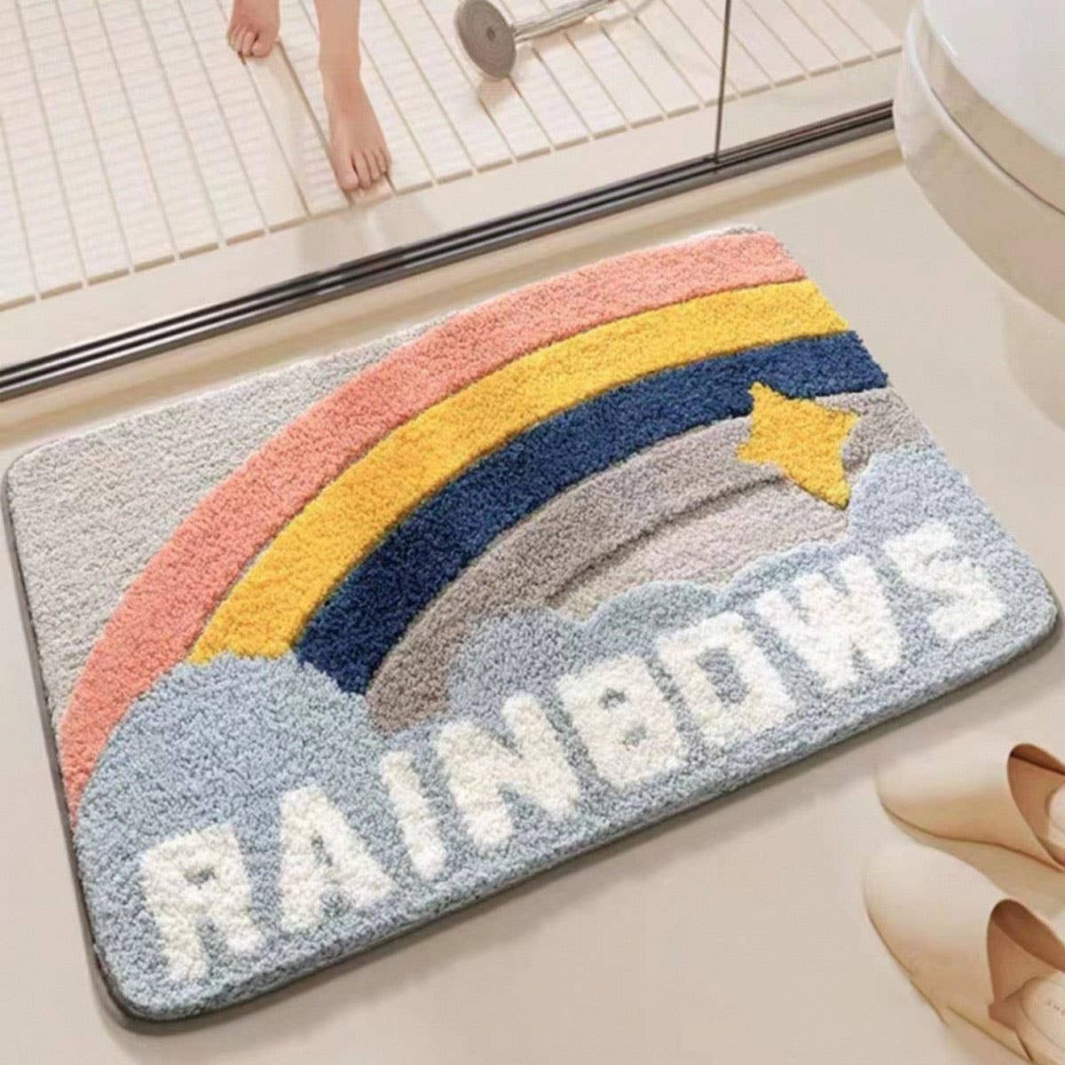 CUTE FLEECE RUG NON SLIP MAT FOR BEDROOM BATH_CWMM7509