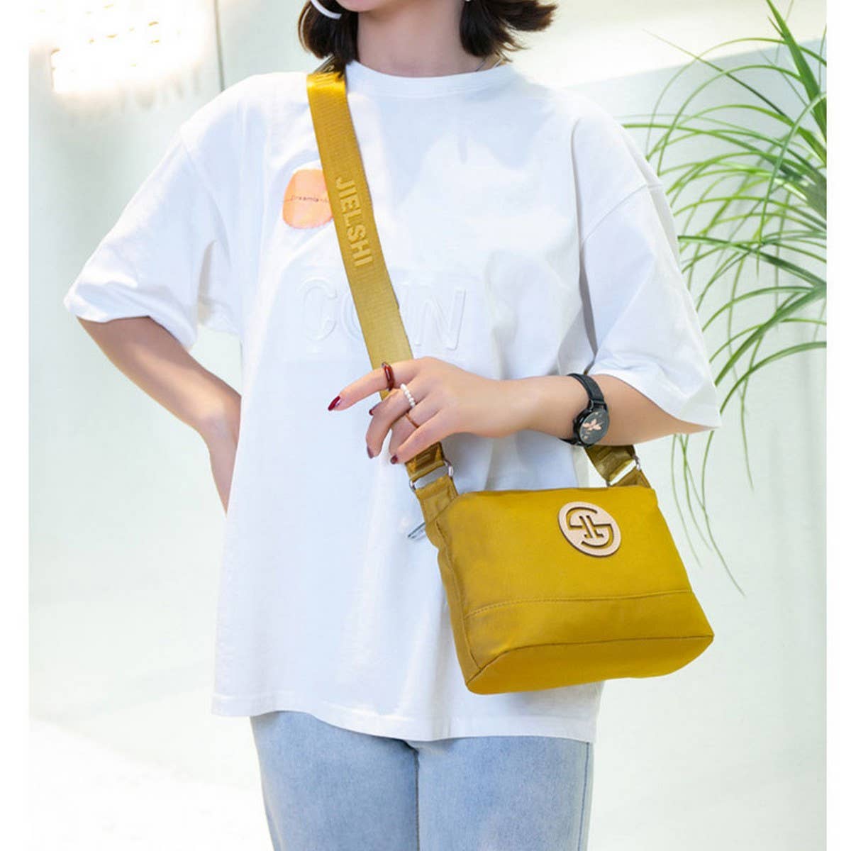 Fashion Solid Color Shoulder Messenger Bag_Cwab3533