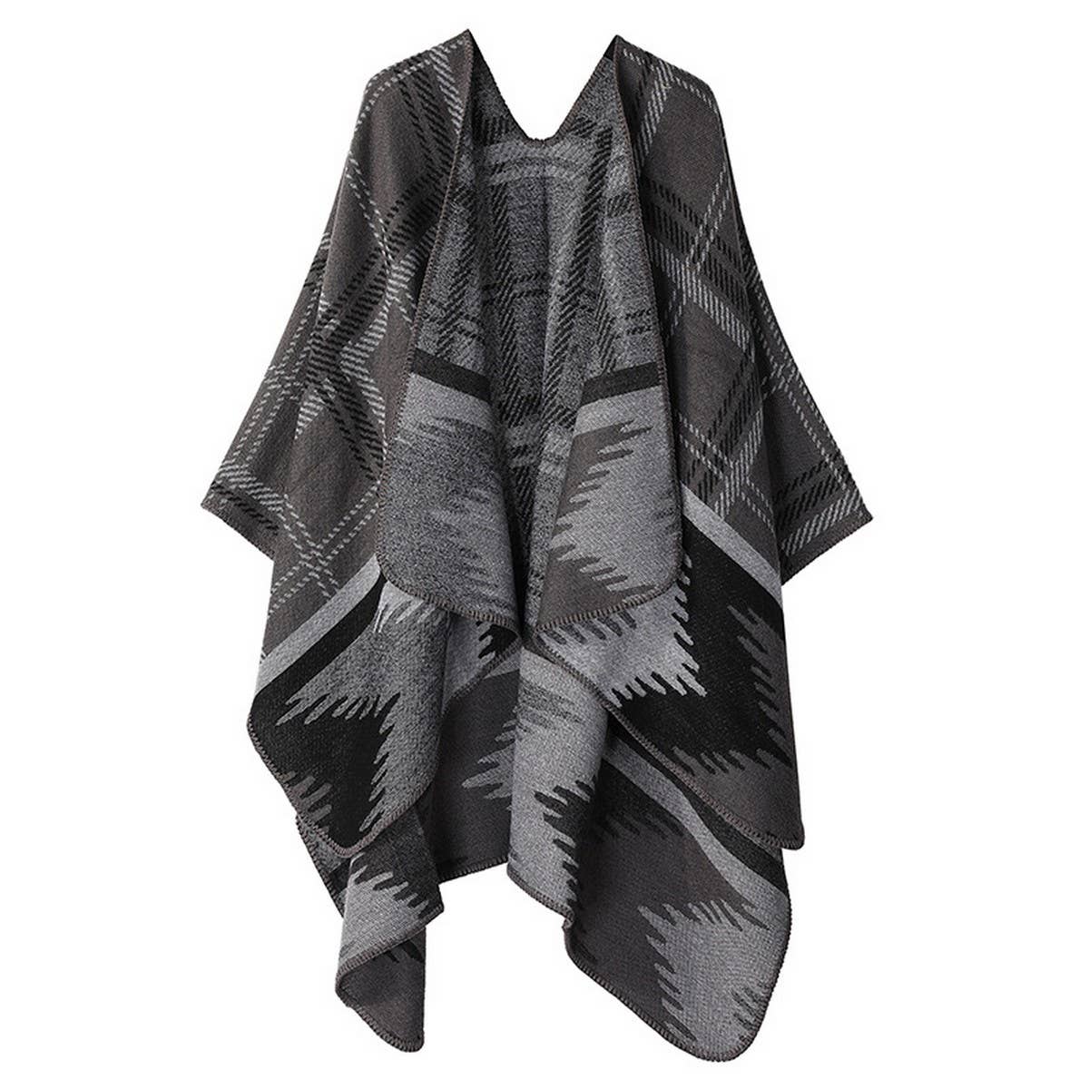 SHAWL FASHION ALL MATCH THICK BLANKET CAPE CLOAK_CWASC2225