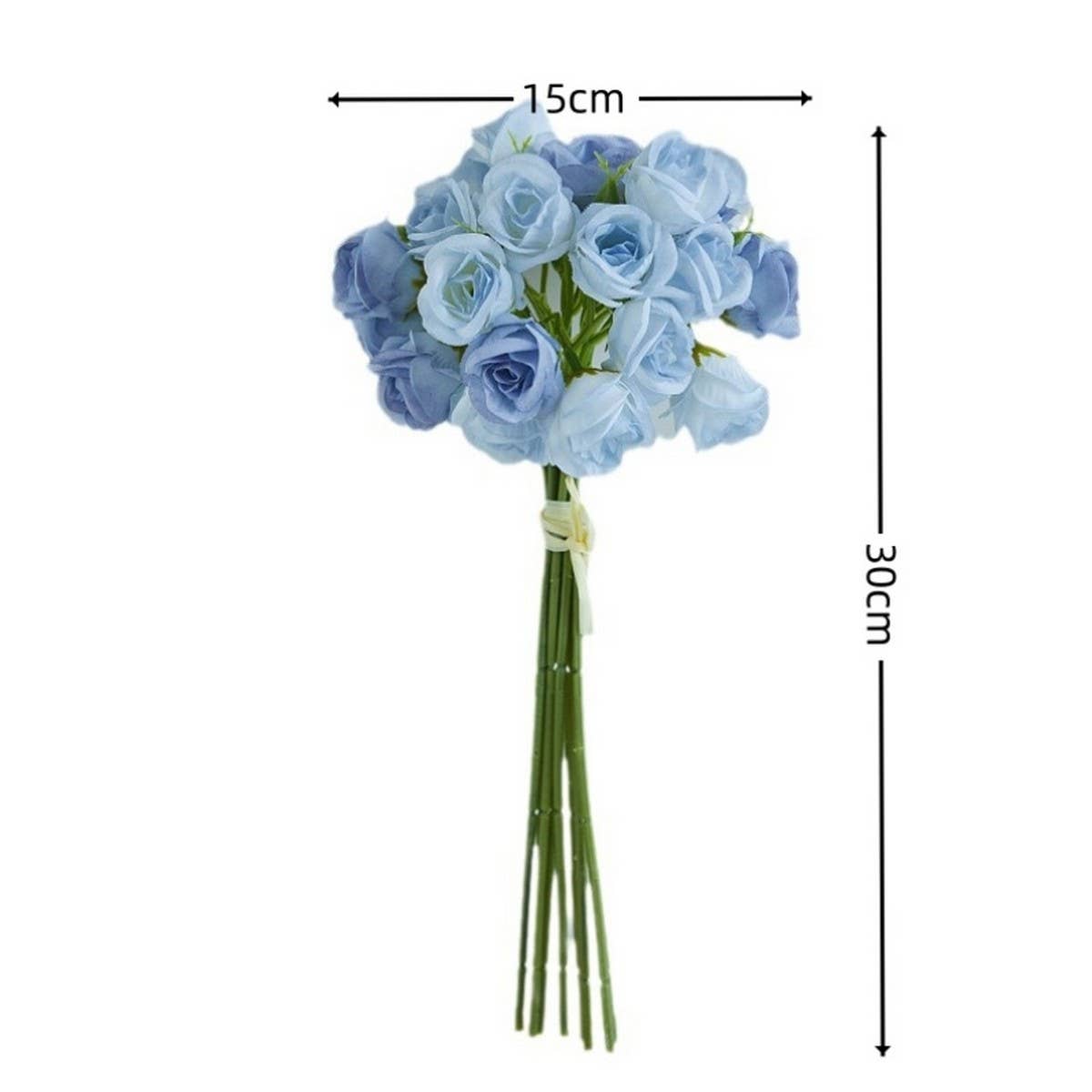 FAUX 27 HEAD ROSE BOUQUET FOR WEDDING HANDHELD_CWMM6585