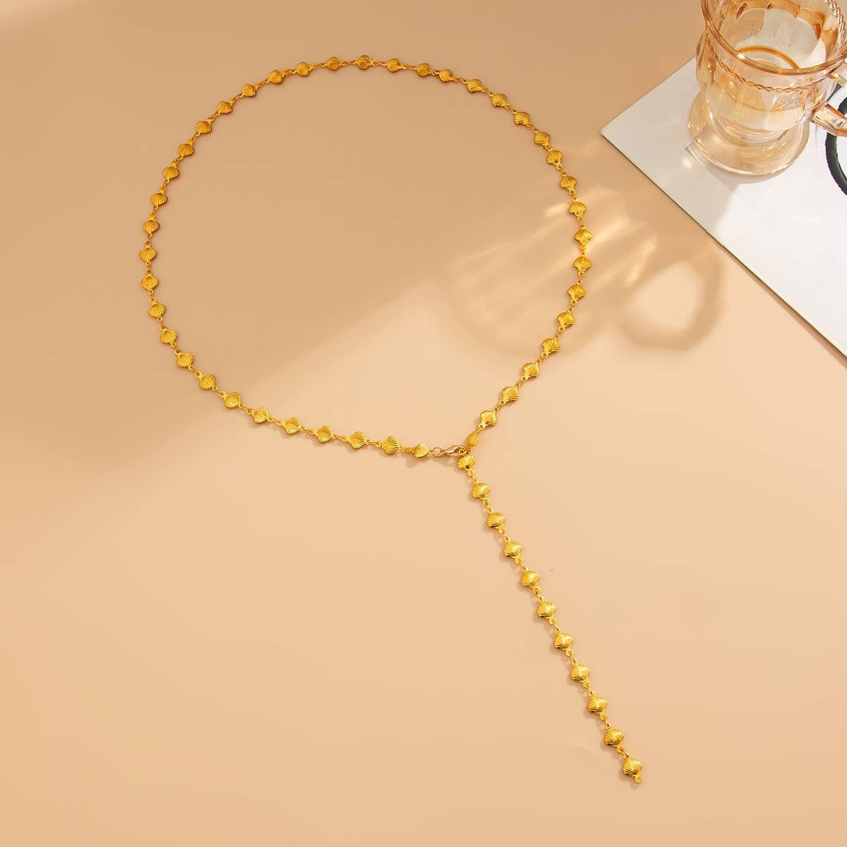 SMALL FRESH COLORFUL Y SHAPED DAISY CHAIN NECKLACE_CWMM3127