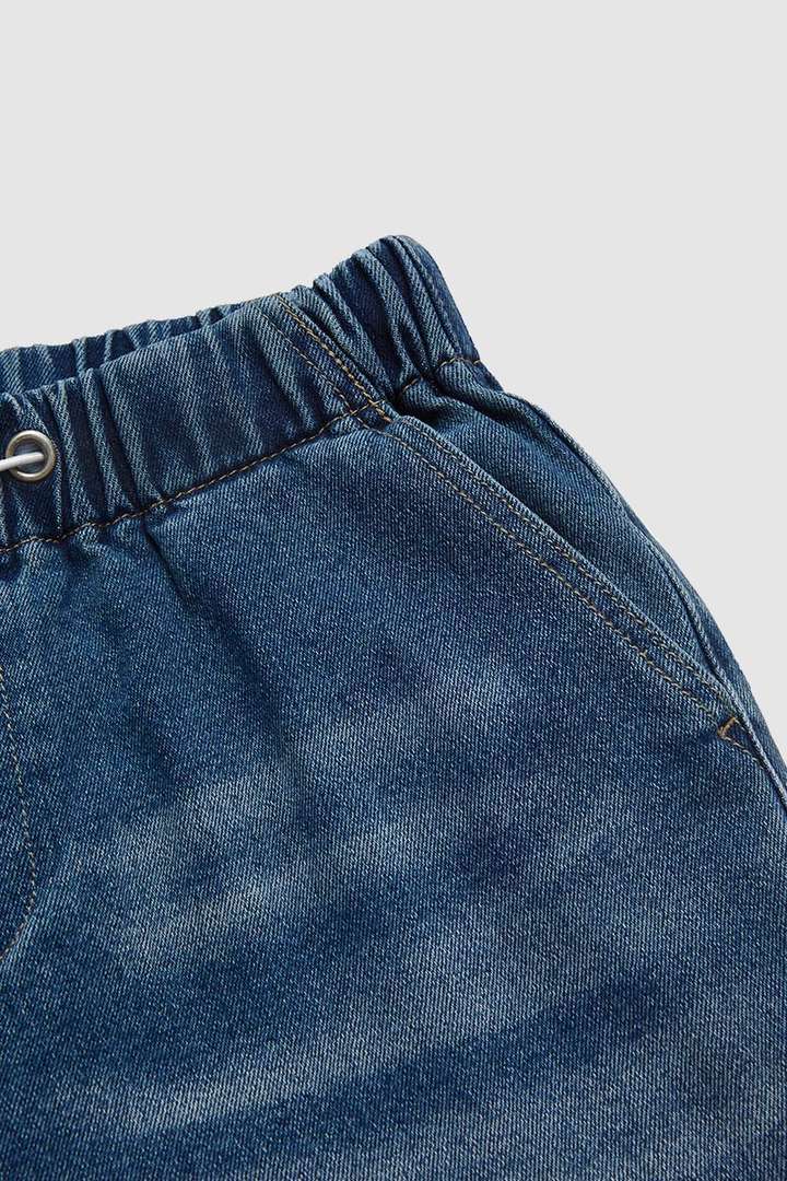 Straight-Leg Wide-Leg Pleated Baggy Jeans