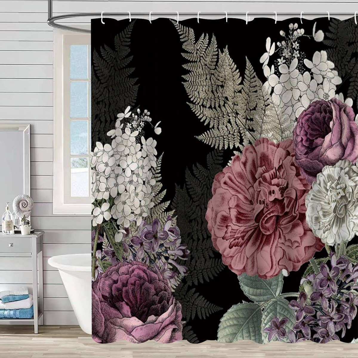 FLOWER BATHROOM ISOLATION SHOWER CURTAIN_CWMM1801
