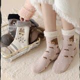 Ultra Thick Fleece Flip Cuff Warm Socks_Cwms03157