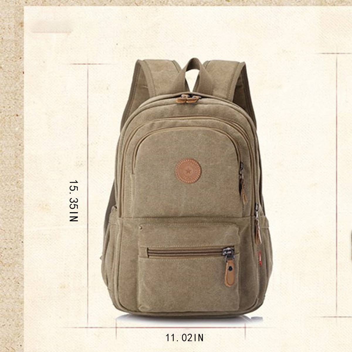 CASUAL VERSATILE BACK TO SCHOOL CANVAS BACKPACK_CWAB2203