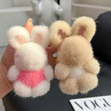 PLUSH CUTE RABBIT PENDANT FUR CAR KEYCHAIN_CWMM2604