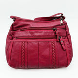 TEXTURE SOFT LEATHER MESSENGER BAG_CUAB0032