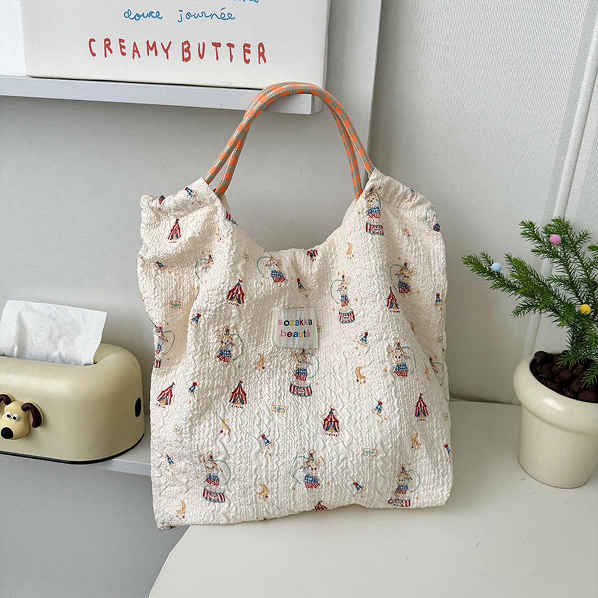2024 New Embosse Cute Sweet Canvas Bag_Cwab3080