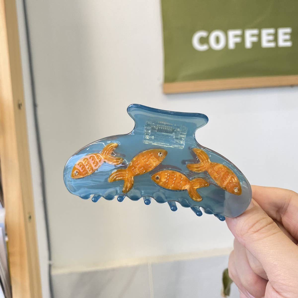 CLEAR ACETATE FISH HAIR CLAW CUTE INS STYLE CLIP_CWAHA0557