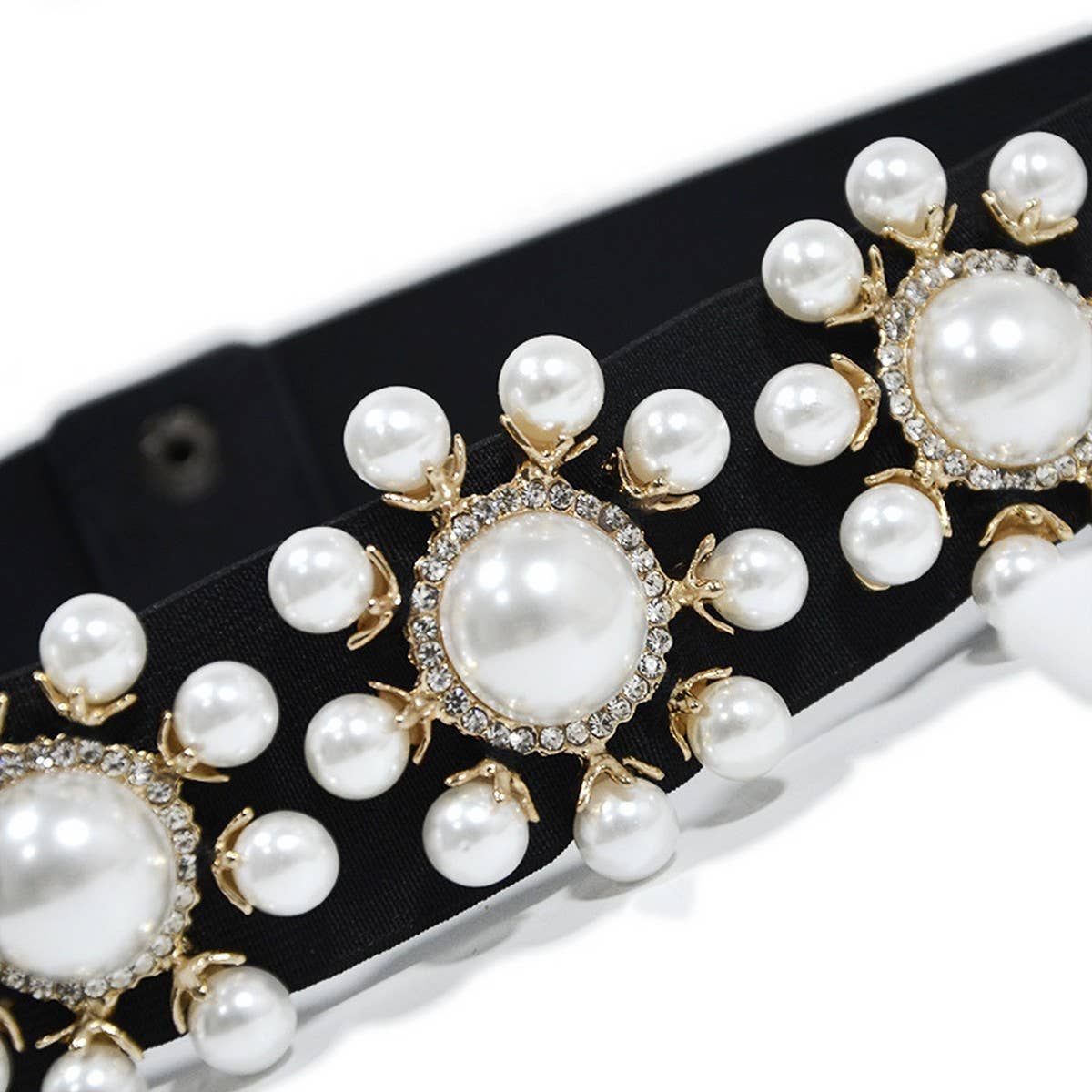 Women'S Pearl-Embellished Elastic Waistband_Cwabe0511