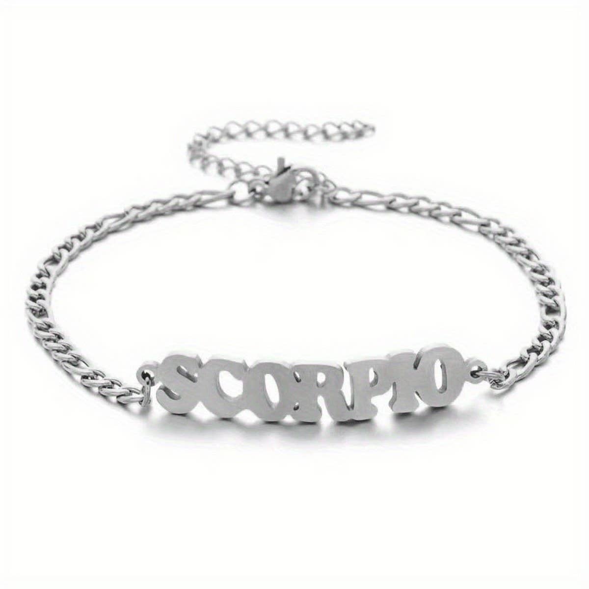 NEW STAINLESS STEEL ZODIAC PENDANT BRACELET_CWMM2716