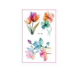 Watercolor Flower Tattoos For Hand Collarbone_Cwmm8270