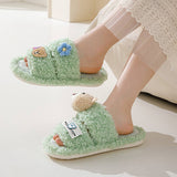HOME DOUBLE BAR CARTOON OPEN COTTON SLIPPERS_CWSHS0829