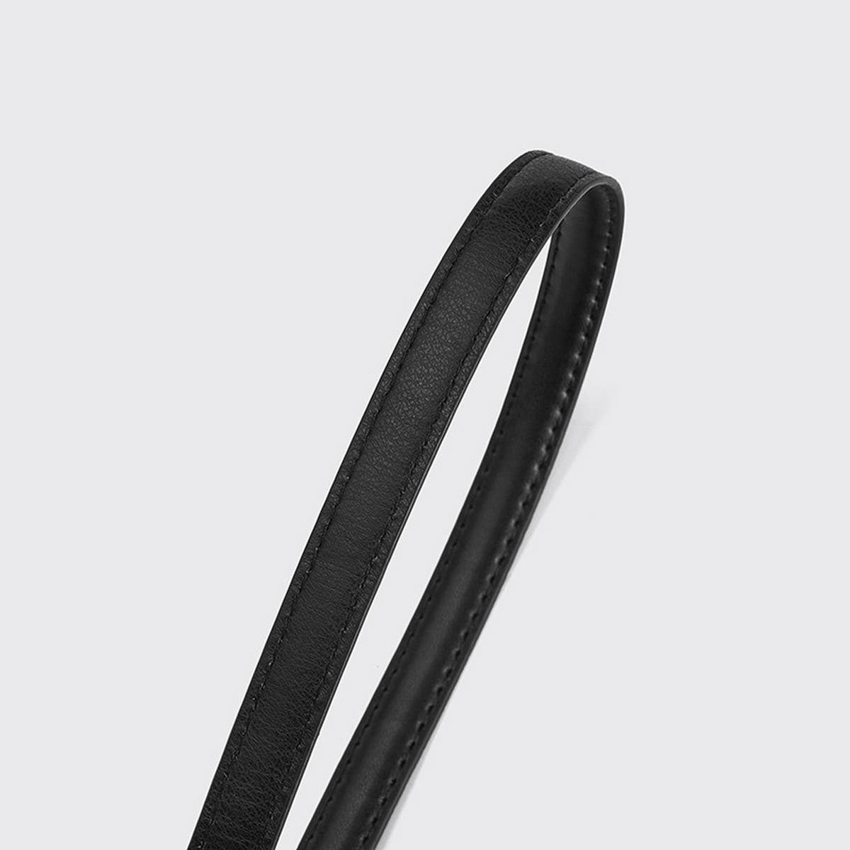 Cwabe0881_Simple And Versatile Silver Buckle Belt